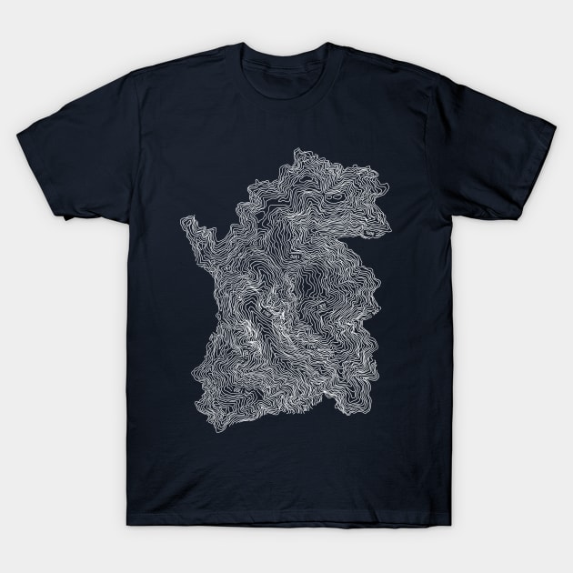 Mitre Peak (Tararua Range) (white) T-Shirt by simplistictees